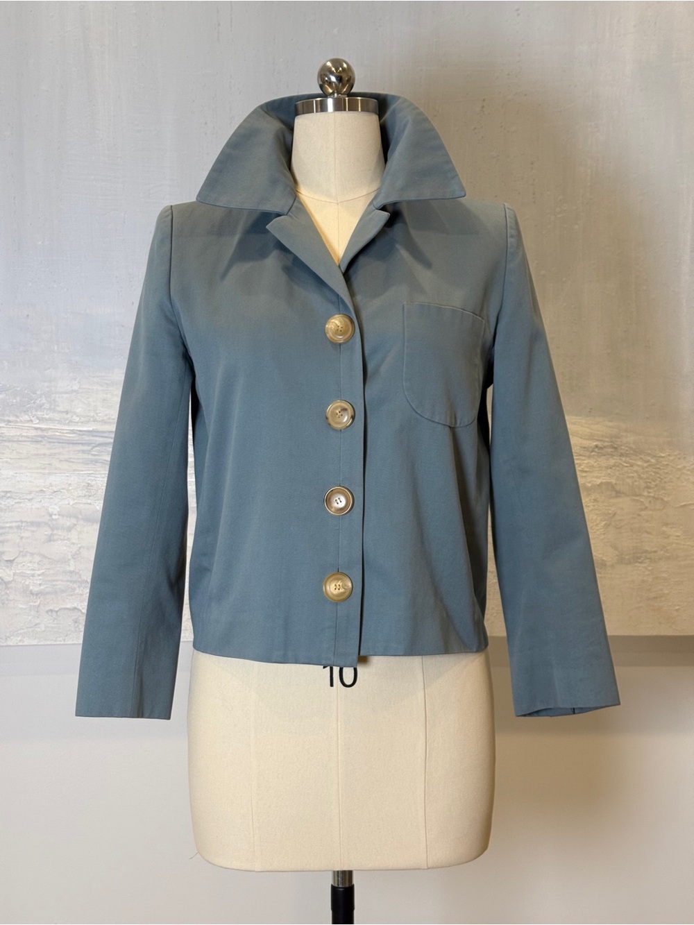 Yves Saint Laurent Rive Gauche Teal Blue Jacket